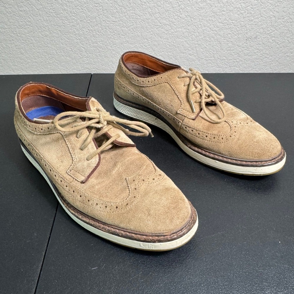 Vince Camuto Edwyn Mens Tan Suede Wingtip Oxford Hybrid Shoes VY-EDWYN Size‎ 9M